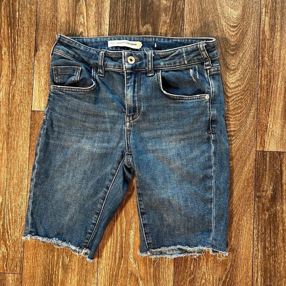 Pilcro and the Letterpress Denim Shorts  9” Inseam